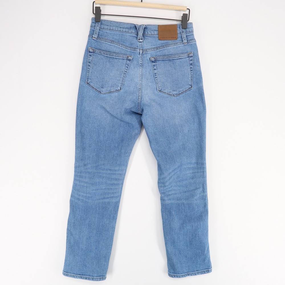 Point Sur Shoreditch Jeans Womens 25 Blue Straight Leg High Rise Stretch J. Crew - Picture 2 of 11